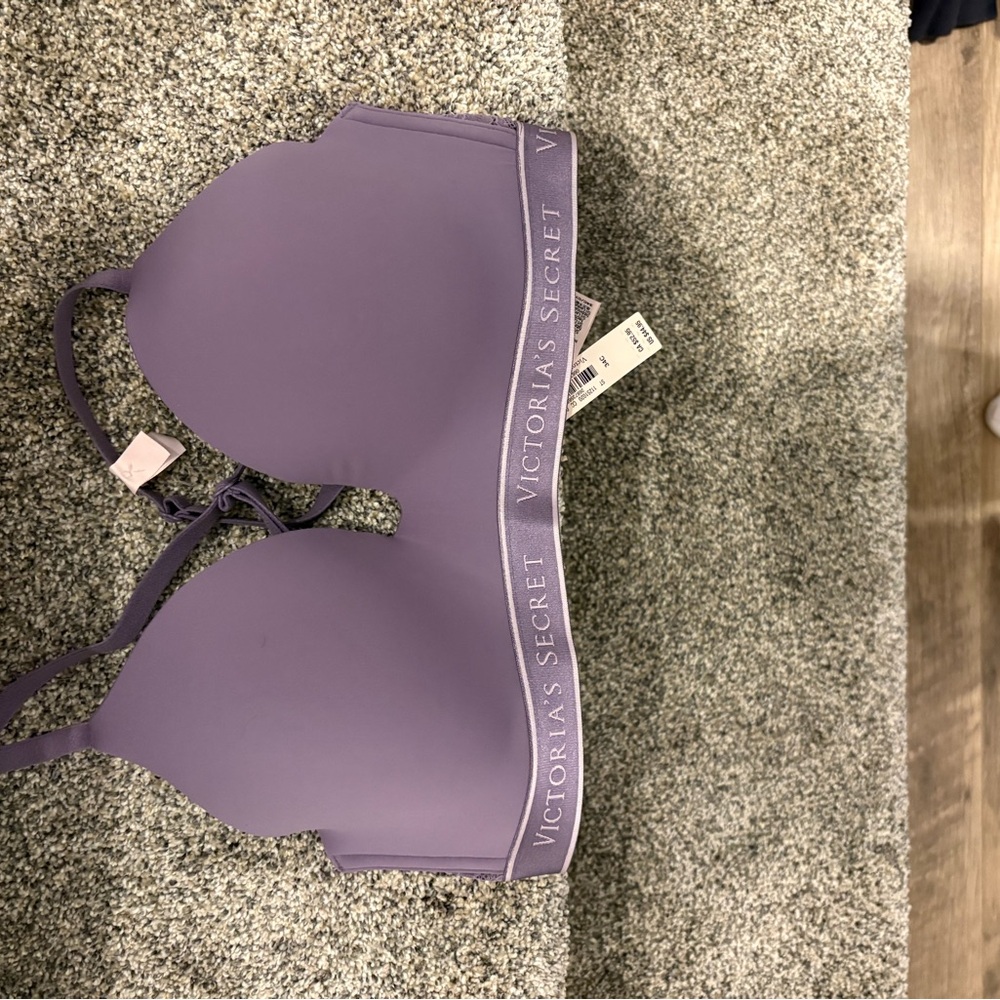 Victoria's Secret Purple Molded Logo Underband Bra